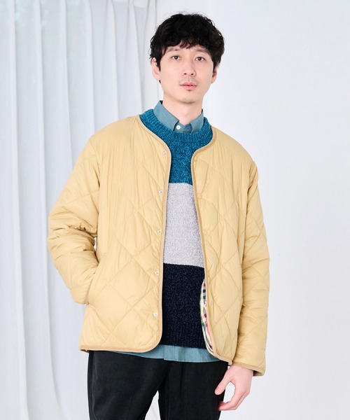 Arnold Palmer（アーノルドパーマー）の「カラーレス シェア キルティング ジャケット（ノーカラージャケット・レディース・ベージュ/カーキ/ブラック・XS/L/M/S/LL）」の18枚目の写真