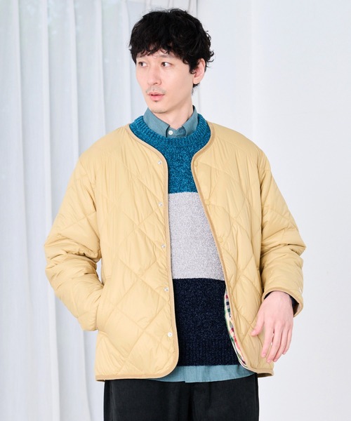 Arnold Palmer（アーノルドパーマー）の「カラーレス シェア キルティング ジャケット（ノーカラージャケット・レディース・ベージュ/カーキ/ブラック・XS/L/M/S/LL）」の19枚目の写真