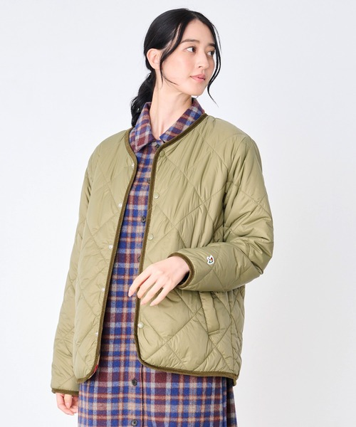 Arnold Palmer（アーノルドパーマー）の「カラーレス シェア キルティング ジャケット（ノーカラージャケット・レディース・ベージュ/カーキ/ブラック・XS/L/M/S/LL）」の7枚目の写真