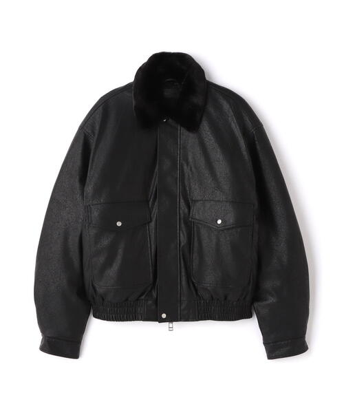 DANKE SCHON(ダンケシェーン)の「DankeSchon/ダンケシェーン/PULEATHER A2 BLOUSON(ブルゾン・レディース・ブラック・L/M)」の5枚目の写真