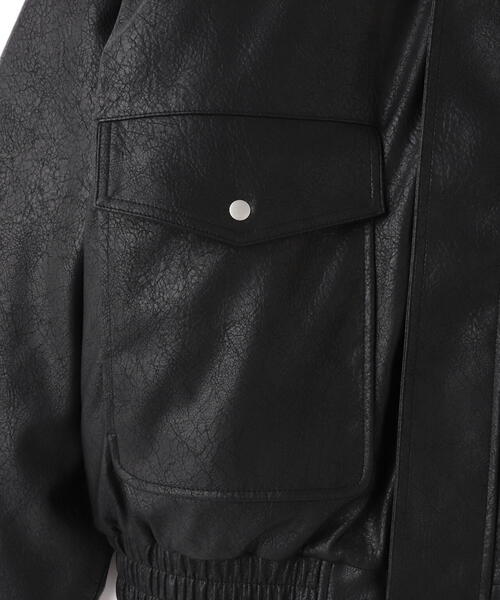 DANKE SCHON(ダンケシェーン)の「DankeSchon/ダンケシェーン/PULEATHER A2 BLOUSON(ブルゾン・レディース・ブラック・L/M)」の14枚目の写真