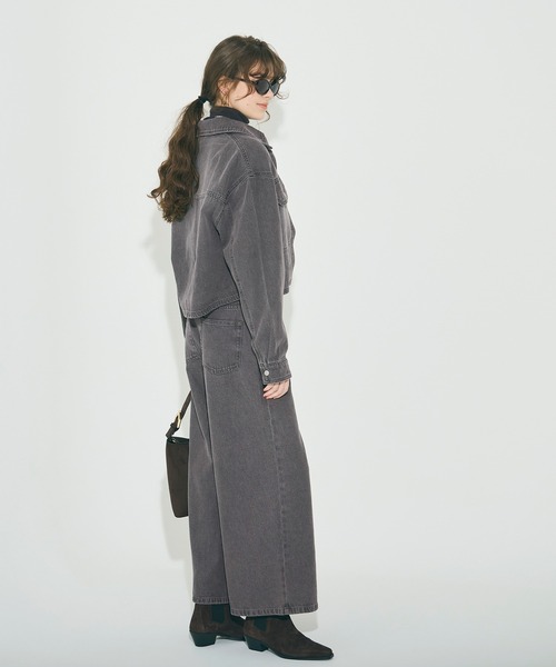 coca（coca）（コカ）の「【WEB限定セール】デニムジップジャケット（デニムジャケット・レディース・グレー/ブルー・M/L）」の12枚目の写真