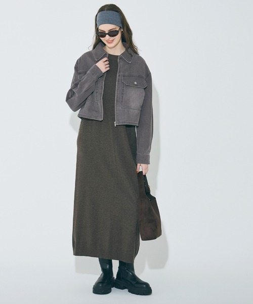 coca（coca）（コカ）の「【WEB限定セール】デニムジップジャケット（デニムジャケット・レディース・グレー/ブルー・M/L）」の14枚目の写真