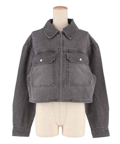 coca（coca）（コカ）の「【WEB限定セール】デニムジップジャケット（デニムジャケット・レディース・グレー/ブルー・M/L）」の21枚目の写真