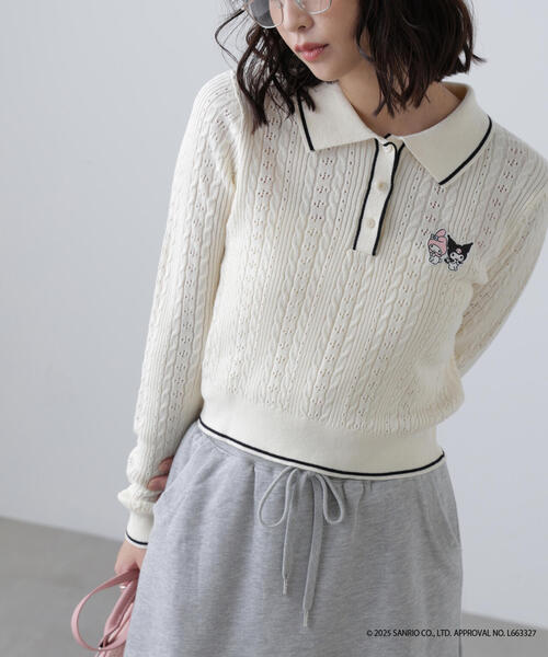 セール】〈メロクロコラボ〉ニット長袖プルオーバー（ニット/セーター