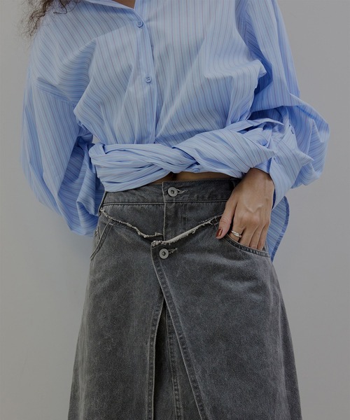 SYNTHETIC LEATHER WASH WIND SKIRT（スカート）｜Ameri（アメリ）の