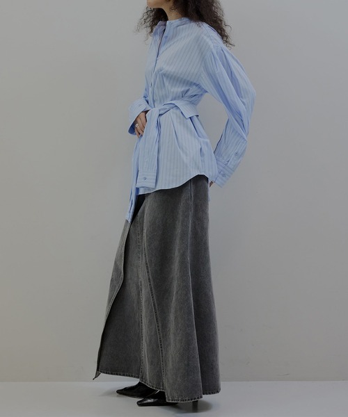 Ameri（アメリ）の「SYNTHETIC LEATHER WASH WIND SKIRT（スカート・レディース・ブラウン/ブラック・24inch/25inch/26inch）」の5枚目の写真