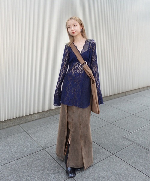 A.E.マルティ☆ファッションプレートLA SOUBRETTE ANNAMITE SYNTHETIC LEATHER WASH WIND SKIRT（スカート）｜Ameri（アメリ）の