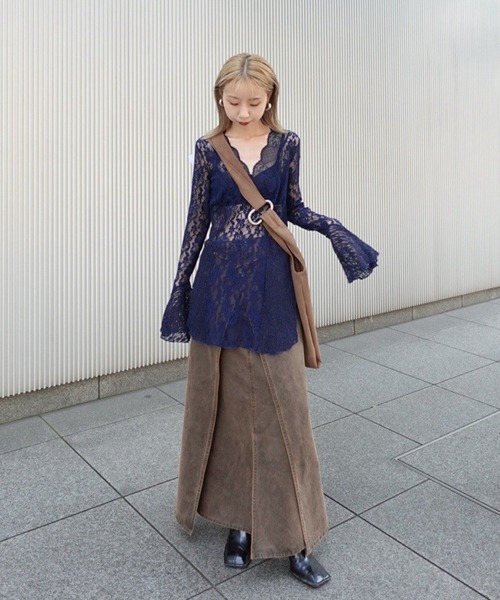 スカート SYNTHETIC LEATHER WASH WIND SKIRT SYNTHETIC LEATHER WASH WIND SKIRT（スカート）｜Ameri（アメリ）の