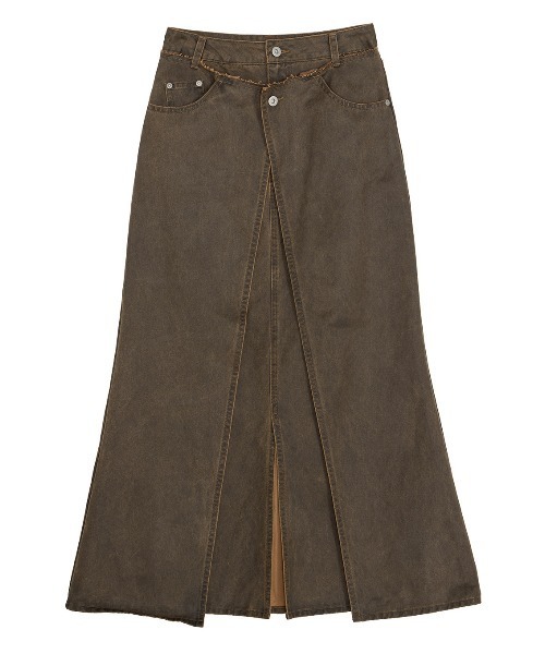 SYNTHETIC LEATHER WASH WIND SKIRT（スカート）｜Ameri（アメリ