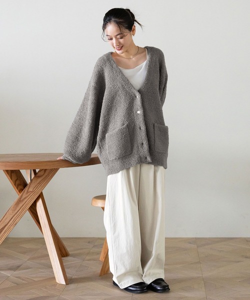RAGEBLUE(レイジブルー)の「ツイルタックボリュームパンツ(チノパンツ・レディース・レオパード/ネイビー/オリーブ/オフホワイト・FREE)」の11枚目の写真