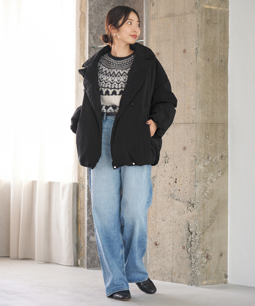 IENA（イエナ）の「《追加》ARTIROSA 撥水テイラーコクーンダウン（ダウンジャケット/コート・レディース・ブラック・34/36/38）」の4枚目の写真