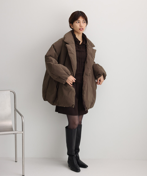 IENA（イエナ）の「《追加》ARTIROSA 撥水テイラーコクーンダウン（ダウンジャケット/コート・レディース・ブラック・34/36/38）」の14枚目の写真