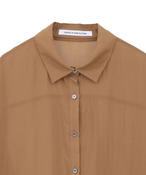 GARAGE OF GOOD CLOTHING（ガレージオブグッドクロージング）の「ウエストドロストリボンシャツ（シャツ/ブラウス・レディース・モカ/オフホワイト・FREE）」の6枚目の写真