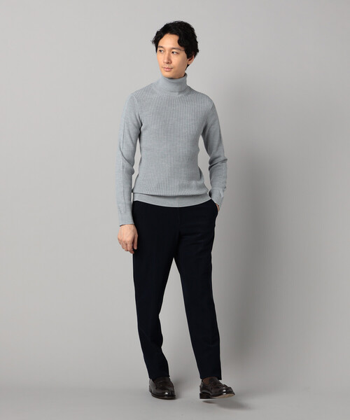 COMME CA MEN（コムサメン）の「「FILIVIVI」リブ タートルネックニット（ニット/セーター・メンズ・ネイビー/ベージュ/ライトグレー/ブラック・L/M）」の21枚目の写真