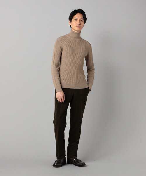 COMME CA MEN（コムサメン）の「「FILIVIVI」リブ タートルネックニット（ニット/セーター・メンズ・ネイビー/ベージュ/ライトグレー/ブラック・L/M）」の7枚目の写真