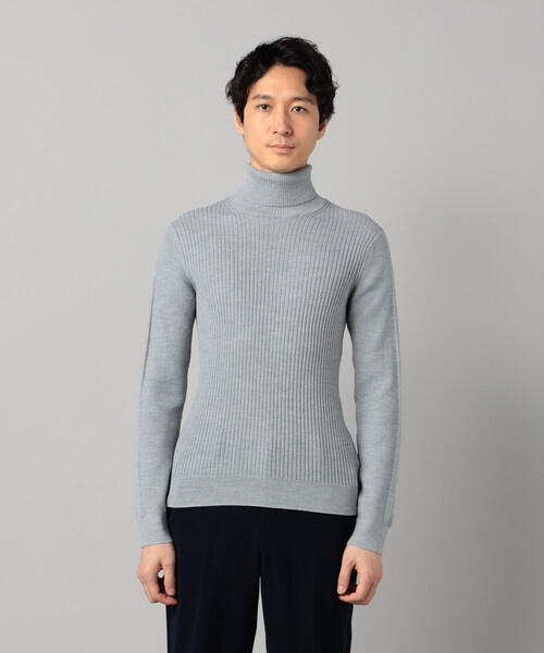 COMME CA MEN（コムサメン）の「「FILIVIVI」リブ タートルネックニット（ニット/セーター・メンズ・ネイビー/ベージュ/ライトグレー/ブラック・L/M）」の10枚目の写真