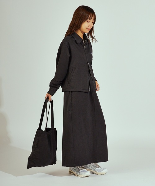 THOUSAND MILE(サウザンドマイル)の「THOUSAND MILE/サウザンドマイル ZIP BLOUSON&SKIRT&BAG SET UP セットアップ ジップブルゾン&スカート&バッグ(セットアップ・レディース・ネイビー/チャコール/ブラウン・FREE)」の2枚目の写真