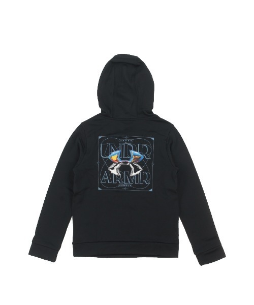 UNDER ARMOUR（アンダーアーマー）の「アンダーアーマー  UAアーマーフリース スターライト ロゴ フーディー（パーカー・キッズ・ネイビー/ブラック・120cm/130cm/140cm/150cm/160cm）」の6枚目の写真