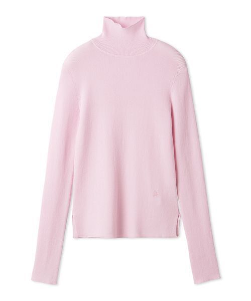 Mila Owen(ミラオーウェン)の「シアーラメタートルネックリブニット(ニット/セーター・レディース・ホワイト/ピンク/ミント/ベージュ/その他・0/1)」の1枚目の写真