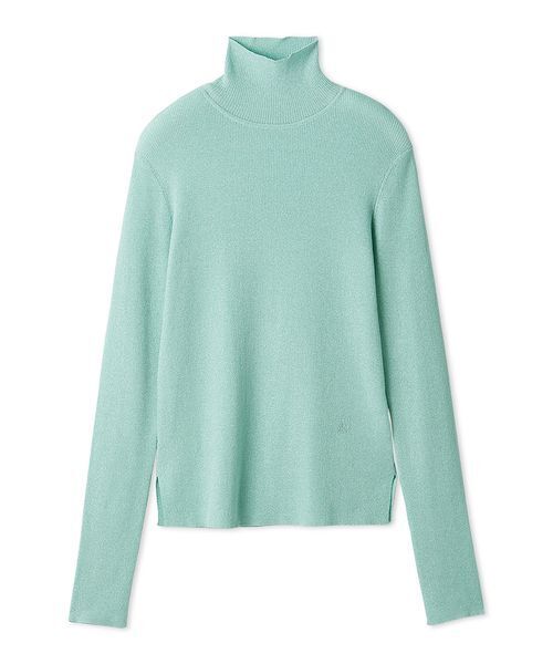 Mila Owen(ミラオーウェン)の「シアーラメタートルネックリブニット(ニット/セーター・レディース・ホワイト/ピンク/ミント/ベージュ/その他・0/1)」の4枚目の写真