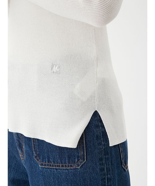 Mila Owen(ミラオーウェン)の「シアーラメタートルネックリブニット(ニット/セーター・レディース・ホワイト/ピンク/ミント/ベージュ/その他・0/1)」の14枚目の写真