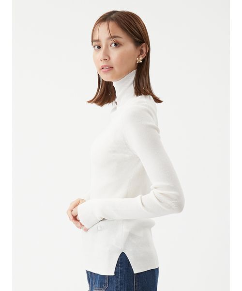 Mila Owen(ミラオーウェン)の「シアーラメタートルネックリブニット(ニット/セーター・レディース・ホワイト/ピンク/ミント/ベージュ/その他・0/1)」の15枚目の写真