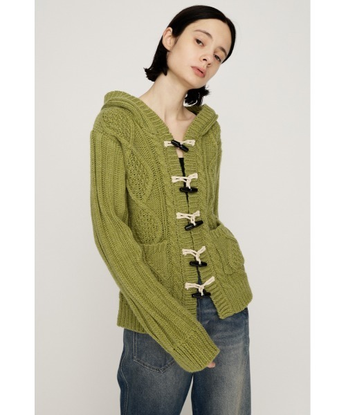 セール】TOGGLE BUTTON CABLE KNIT C/D トグルボタン ケーブルニット