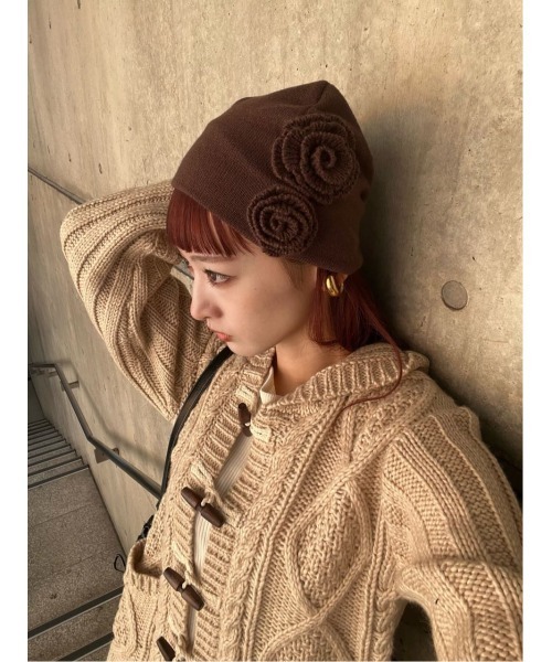 TOGGLE BUTTON CABLE KNIT C/D トグルボタン ケーブルニット カーデ 秋