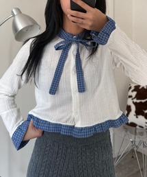 Nu（ニュー）の「【Nu】リボンタイ付きカーデカーディガン（カーディガン/ボレロ）」