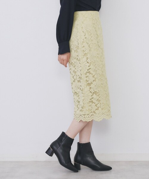 index（インデックス）の「モールレースタイトスカート【洗濯機OK】（スカート・レディース・チャコールグレー/イエロー系その他/ダークパープル・34/36/38/40/42/44）」の22枚目の写真