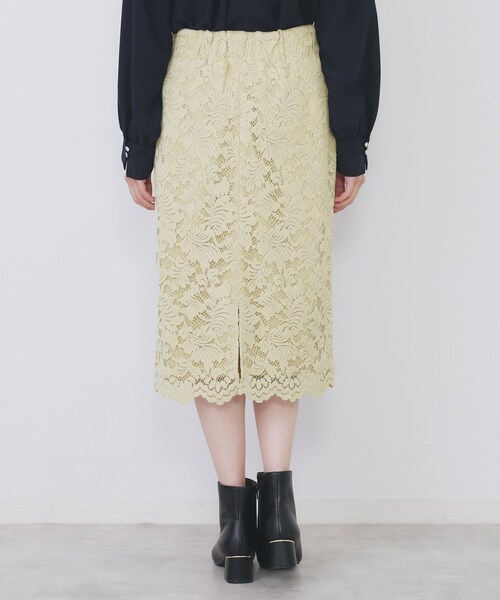 セール】モールレースタイトスカート【洗濯機OK】（スカート）｜index