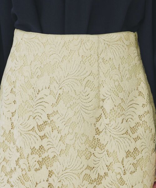 index（インデックス）の「モールレースタイトスカート【洗濯機OK】（スカート・レディース・チャコールグレー/イエロー系その他/ダークパープル・34/36/38/40/42/44）」の4枚目の写真