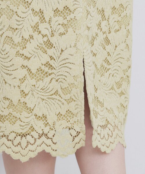 index（インデックス）の「モールレースタイトスカート【洗濯機OK】（スカート・レディース・チャコールグレー/イエロー系その他/ダークパープル・34/36/38/40/42/44）」の8枚目の写真