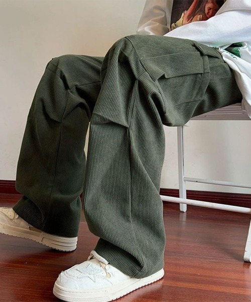 SallyLunn(サリーラン)の「コーデュロイストレートパンツ(その他パンツ・メンズ・グレー/カーキ/ブラック・L/M)」の1枚目の写真