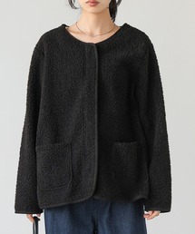 軽量もこもこボアノーカラージャケット