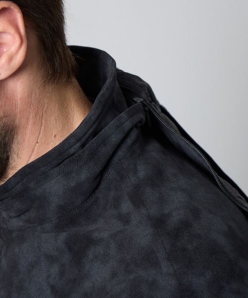 ムラプリントスタンドアップジップブルゾン（ブルゾン）｜HIDEAWAYS