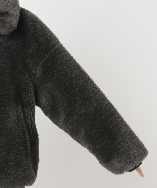 JOURNAL STANDARD relume（ジャーナルスタンダード　レリューム）の「ファーショートブルゾン（その他アウター・レディース・ブラウン系その他/チャコールグレー・FREE）」の16枚目の写真