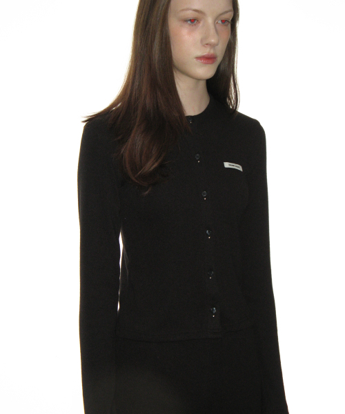 【美品】CRANK ブラックカーディガン ニットスタッズカーディガン_ブラック（カーディガン/ボレロ）｜CRANK