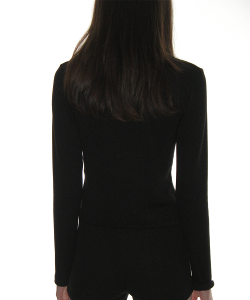 ニットスタッズカーディガン_ブラック（カーディガン/ボレロ）｜CRANK