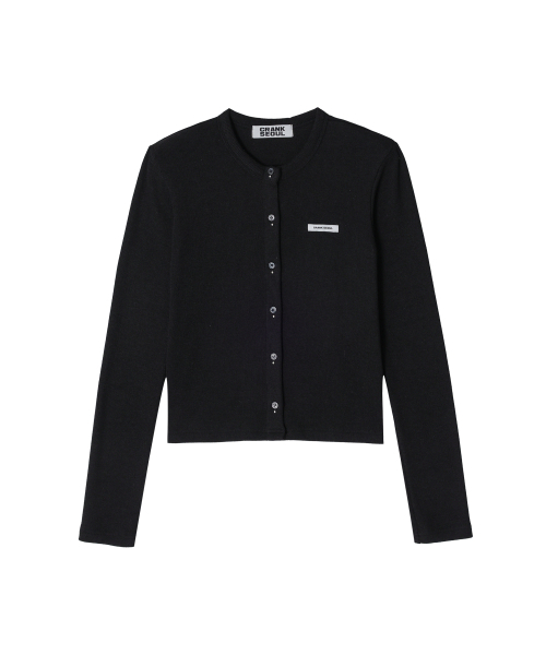 CRANK カーディガン ニットスタッズカーディガン_ブラック（カーディガン/ボレロ）｜CRANK