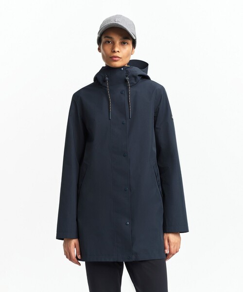 AIGLE(エーグル)の「GORE-TEX ゴアテックス 防水 防風 透湿 ミドル丈ジャケット(マウンテンパーカー・レディース・カーキ/ダークネイビー・40/38/36)」の6枚目の写真