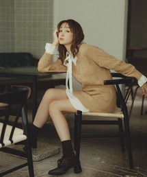 31 Sons de mode | 2025秋冬新作 シャツレイヤードケーブルワンピース(ワンピース)