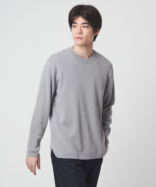 ウォッシャブル ウール ソウバリ クルーネック ニット（ニット