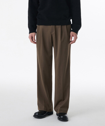 MUSINSA STANDARD（ムシンサスタンダード）の「REAL WIDE HIDDEN ELASTIC WAISTBAND SLACKS_BROWN（スラックス・メンズ）」