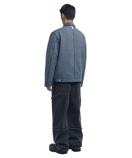 NOMANUAL(NOMANUAL)の「WASHED WORK JACKET - WASHED NAVY(ミリタリージャケット・レディース・その他・MEDIUM/LARGE/X-LARGE)」の4枚目の写真