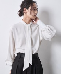 タイ付ブラウス<大きいサイズ有>シックスタイル