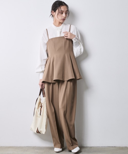 CHIC STYLE（シックスタイル）の「タイ付ブラウス＜大きいサイズ有＞シックスタイル（シャツ/ブラウス・レディース・オフホワイト/ブラック・M/L/LL/3L/4L/5L）」の9枚目の写真