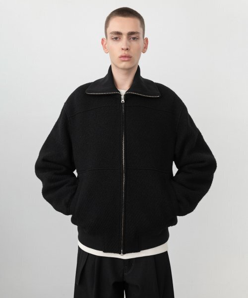 ヘビーウールボンバージャケット BLACK