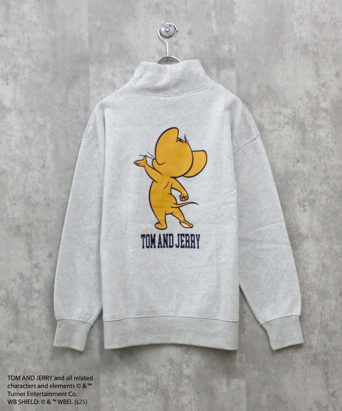 Tom&Jerry(トムアンドジェリー)の「TOM&JERRY トム&ジェリー 裏起毛 ハイネック トレーナー(スウェット・メンズ・キャメル/ネイビー/チャコール/オートミール/ヘザーチャコール/ダークグリーン/杢グレー/グレイッシュベージュ・XL/L/M)」の6枚目の写真